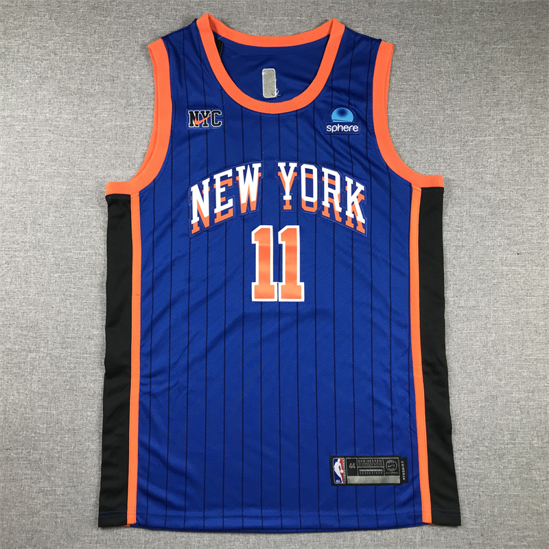 Men New York Knicks #11 Brunson Blue Nike City Edition 2025 NBA Jersey